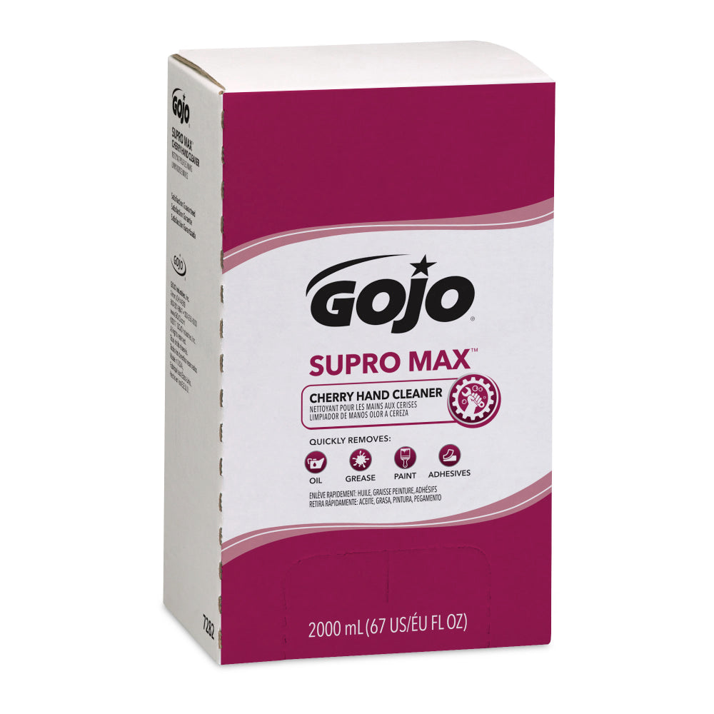 GOJO SUPRO MAX Lotion Hand Soap Cleaner, Cherry Scent, 10 Oz, Case Of 4 Bottles