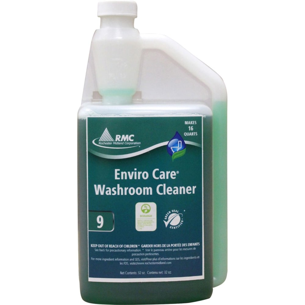 RMC Enviro Care Washroom Cleaner - Concentrate - 32 fl oz (1 quart) - 6 / Carton - Blue, Green