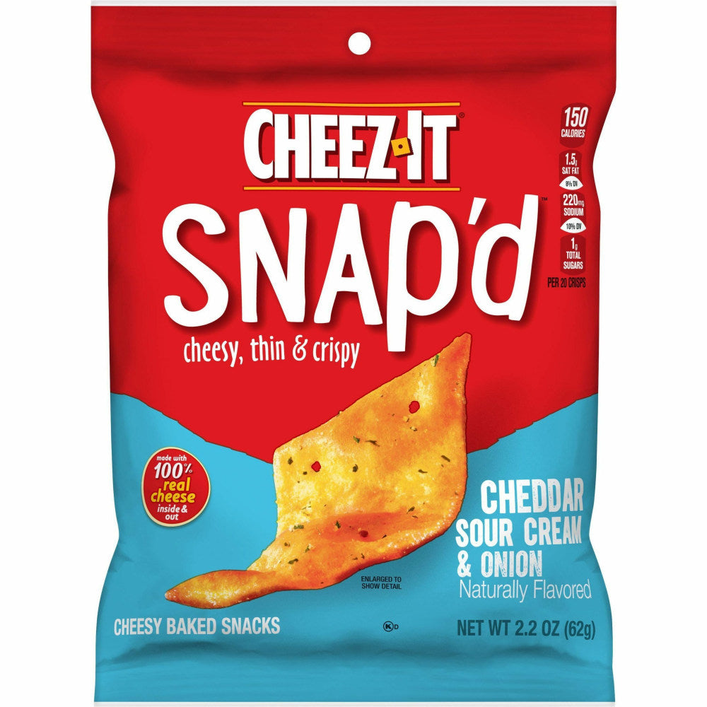 Keebler Snap-d Cheddar Sour Cream & Onion Crackers - 2.20 oz - 6 / Carton