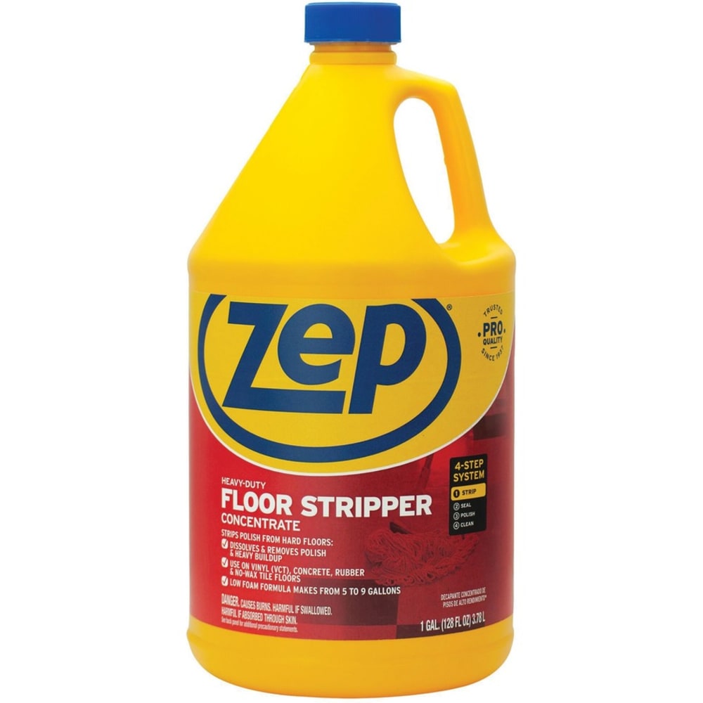 Zep Heavy-Duty Floor Stripper - Concentrate - 128 fl oz (4 quart) - 4 / Carton - Blue