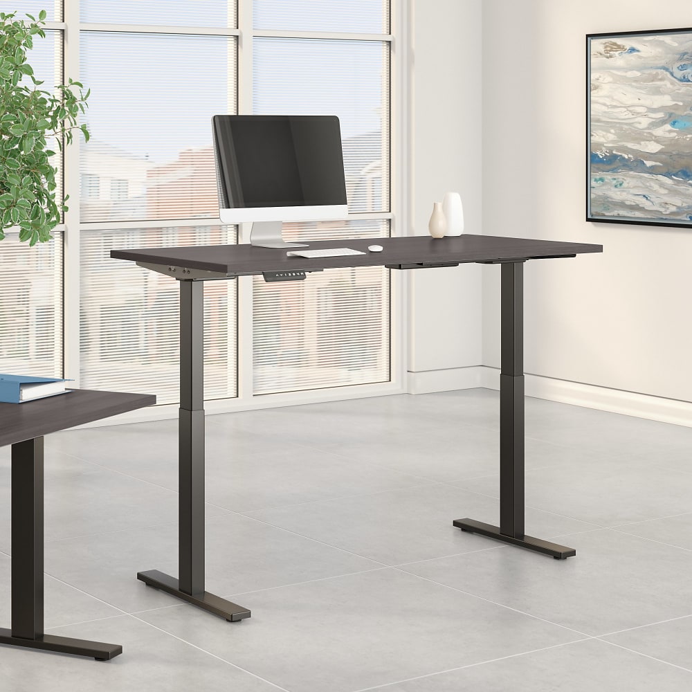 Bush Business Furniture Move 60 Series Electric 72inW x 30inD Height Adjustable Standing Desk, Storm Gray/Black Base, Standard Delivery