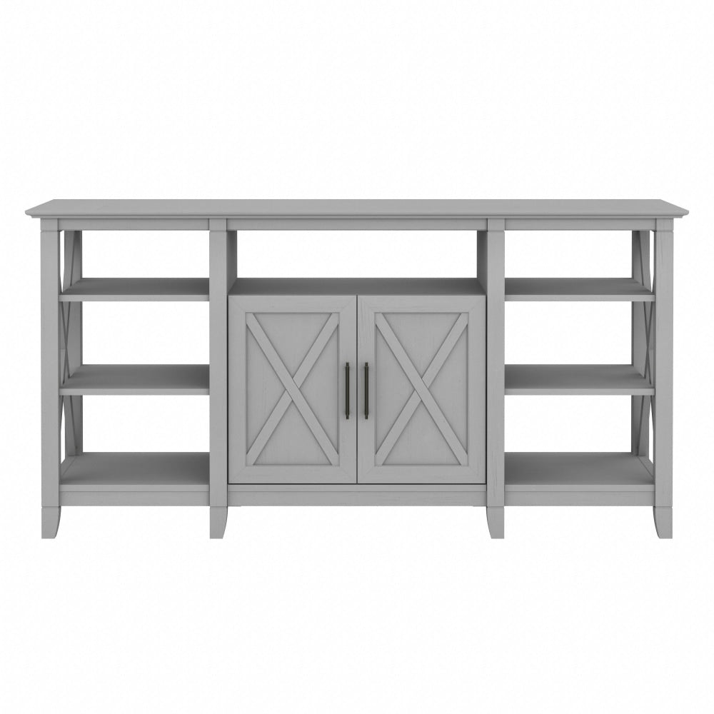 Bush Furniture Key West Tall TV Stand For 65in TV, Cape Cod Gray, Standard Delivery