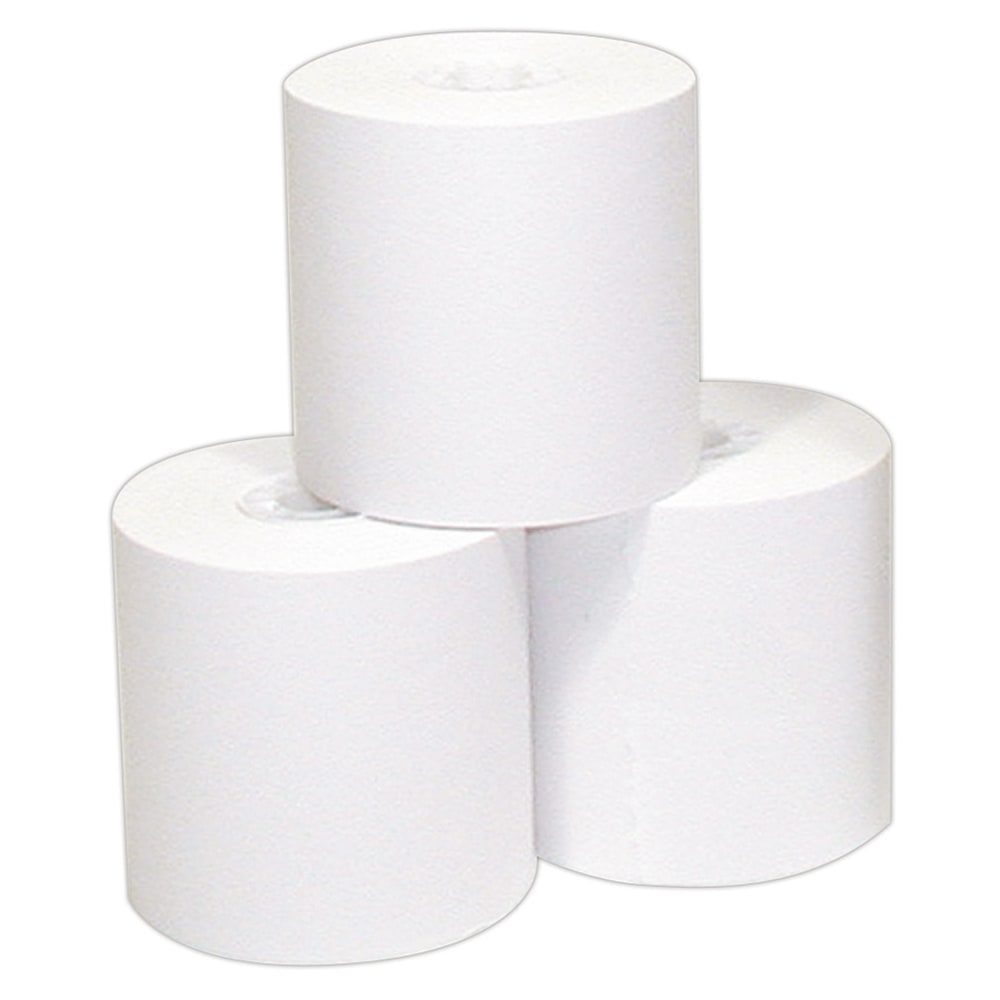 Single-Ply Thermal Paper Rolls, 3 1/8in x 230ft, White, Pack Of 50 Rolls