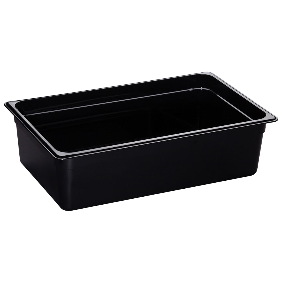 Cambro H-Pan High-Heat GN 1/1 Food Pans, 6inH x 12-3/4inW x 20-7/8inD, Black, Pack Of 6 Pans