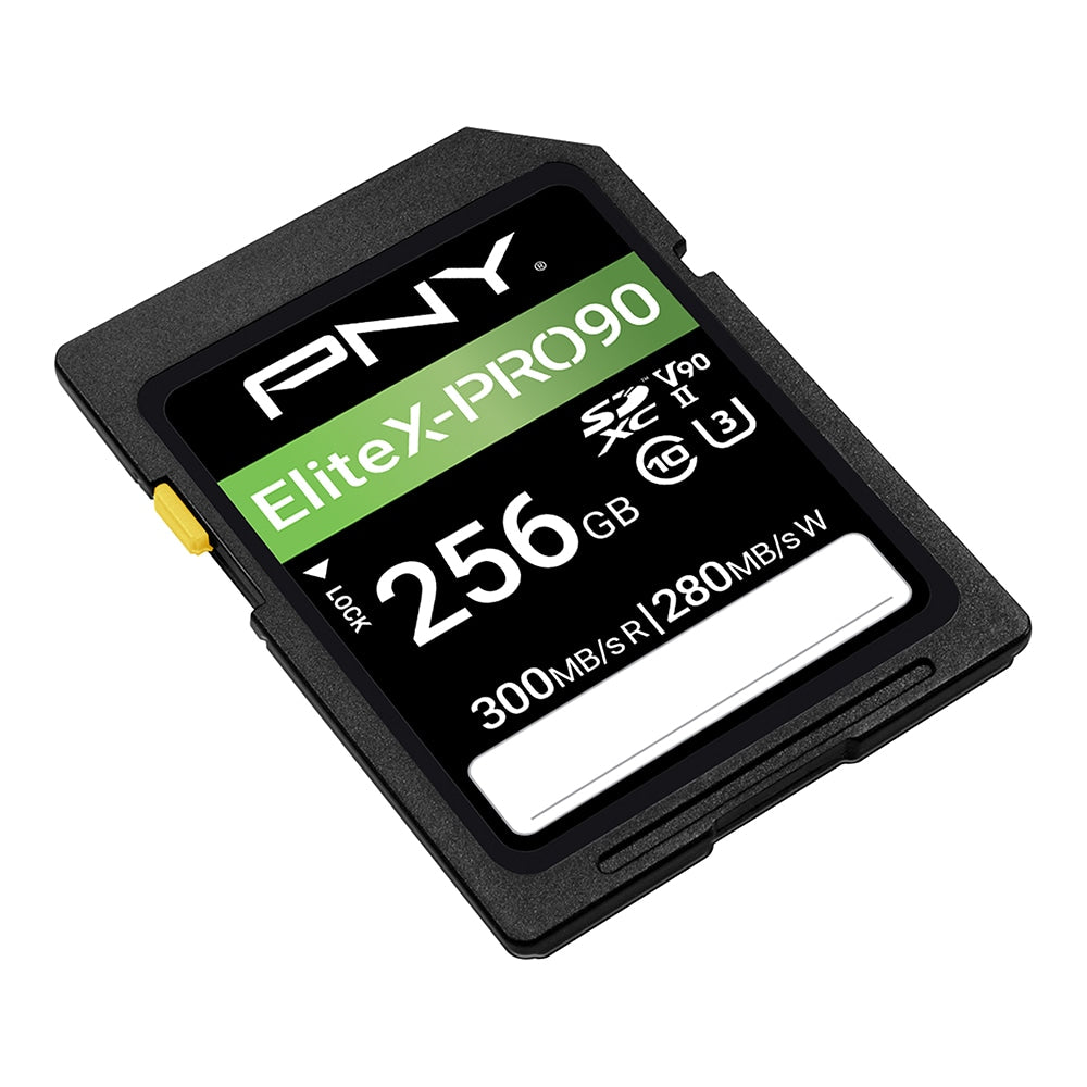 PNY EliteX-PRO90 Class 10 U3 V90 UHS-II SDXC Flash Memory Card, 256GB