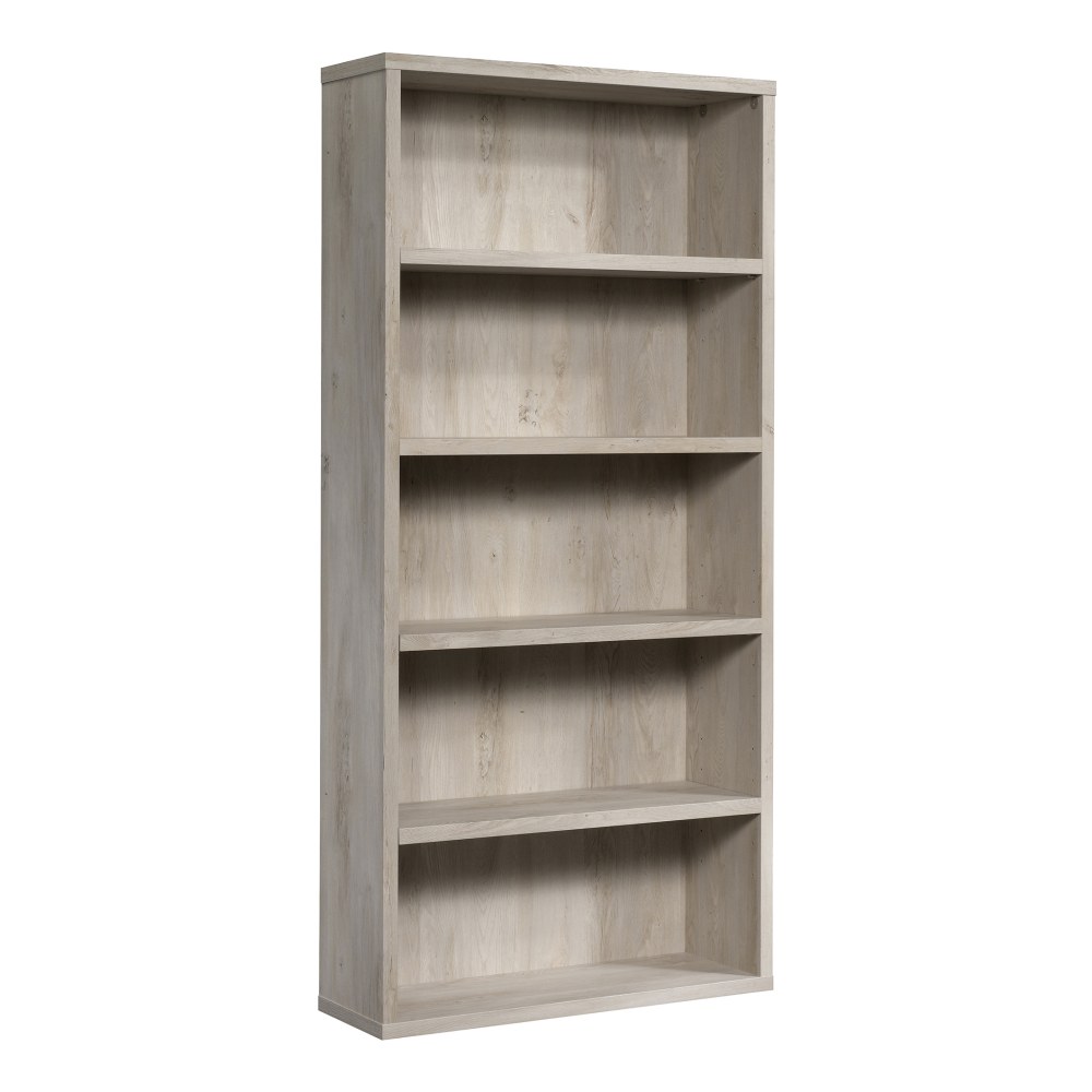 Sauder Optimum 73-1/2inH 5-Shelf Bookcase, Chalked Chestnut