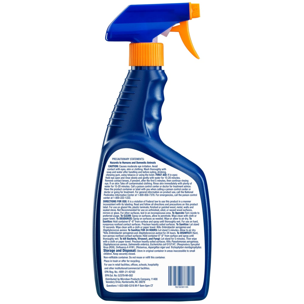 Microban Professional 24-Hour Disinfectant Multipurpose Cleaner, Citrus Scent, 32 Oz Bottle