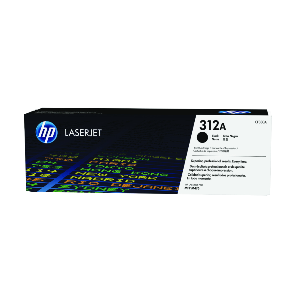 HP 312A Black Toner Cartridge, CF380A