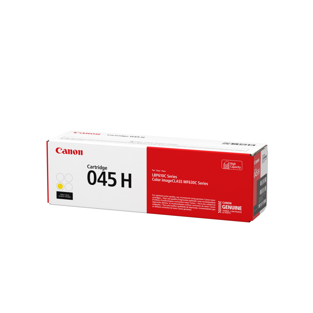 Canon 045H Yellow High Yield Toner Cartridge, 1243C001