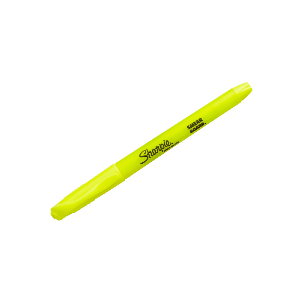 Sharpie Accent Pocket Highlighters, Yellow, Pack Of 6