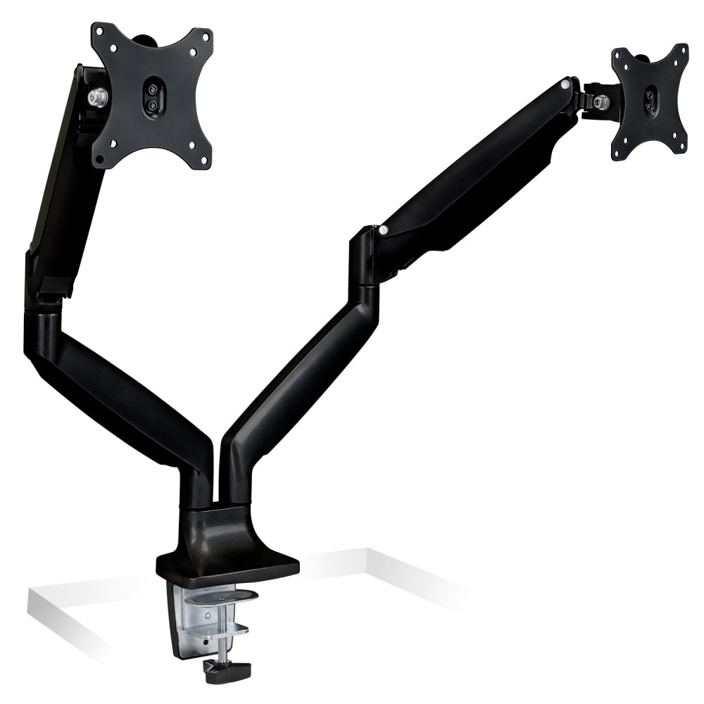 Mount-It! MI-1772B Dual-Monitor Arm Mount, 18inH x 22inW x 5inD, Black