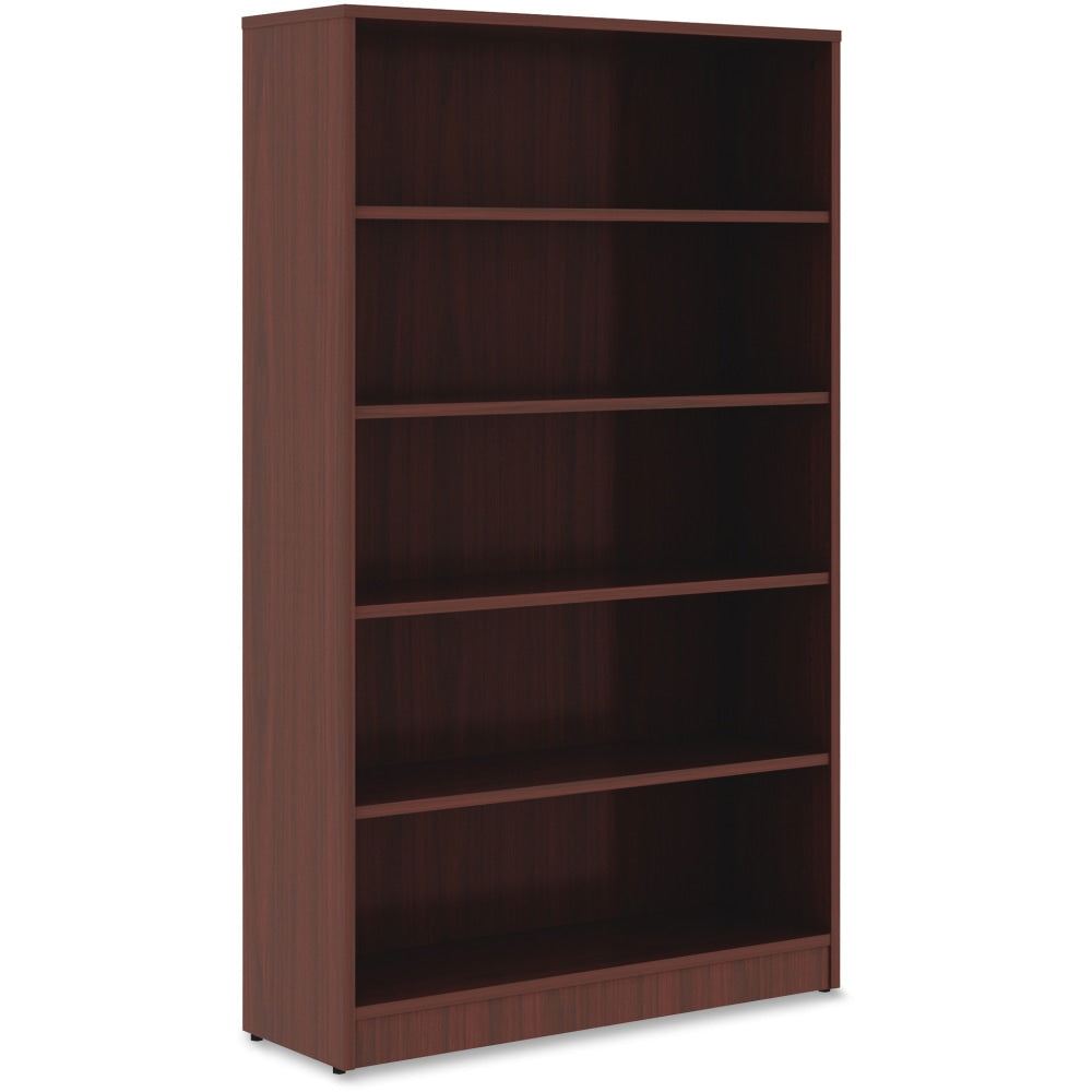 Lorell 60inH 5-Shelf Bookcase, Mahogany