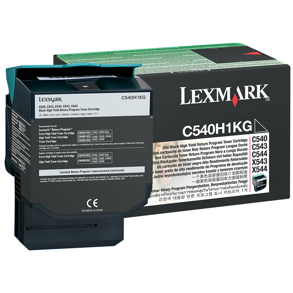 Lexmark C540H1KG Black High Yield Return Program Toner Cartridge