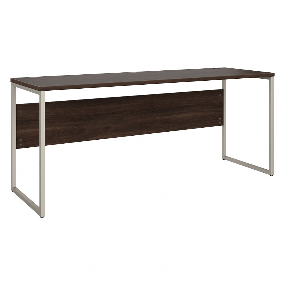 Bush Business Furniture Hybrid Computer Table Desk With Metal Legs, 72inW x 24inD, Black Walnut, Standard Delivery