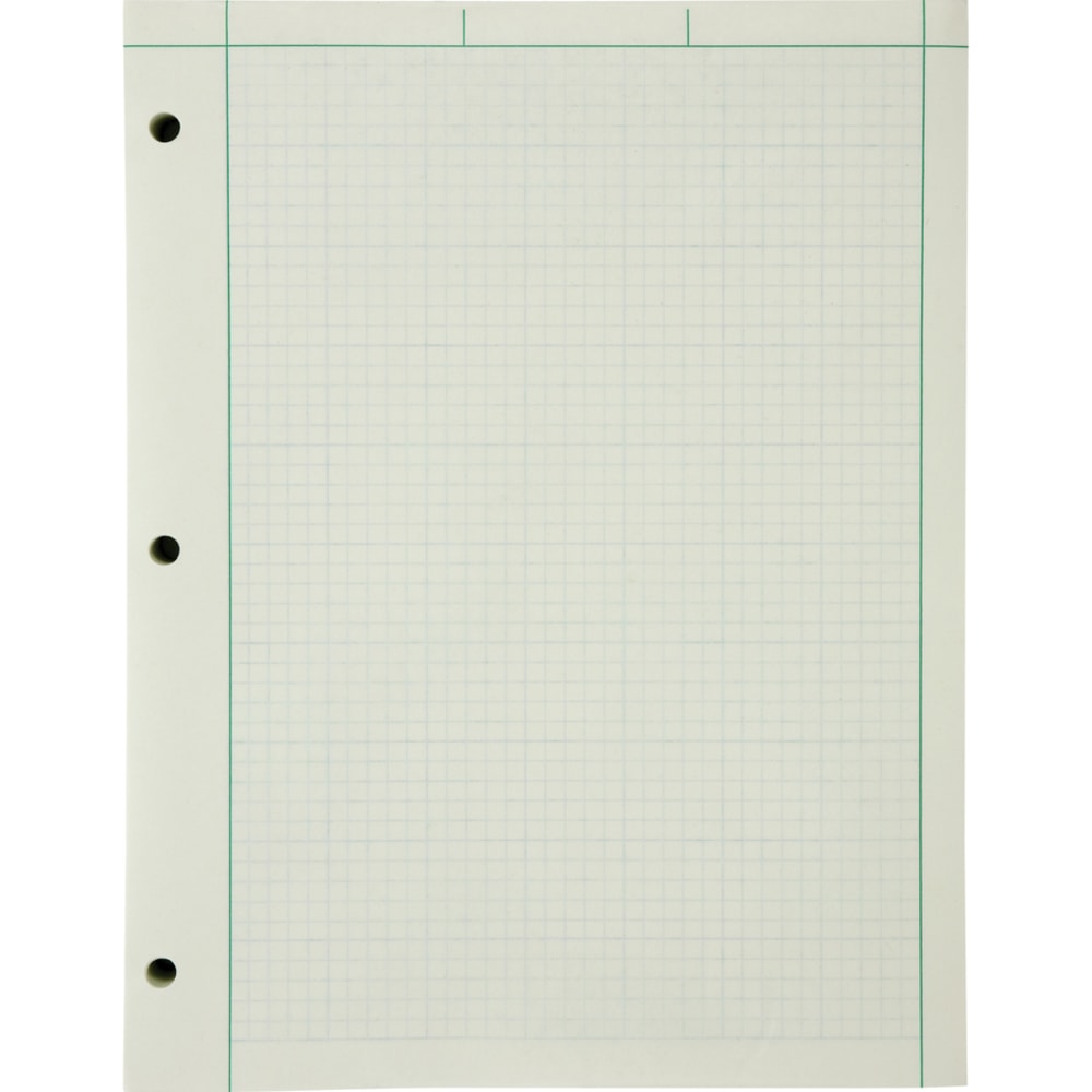 Ampad Green Tint Engineers Quadrille Pad, 8 1/2in x 11in, Quadrille Ruled, 200 Sheets, Green