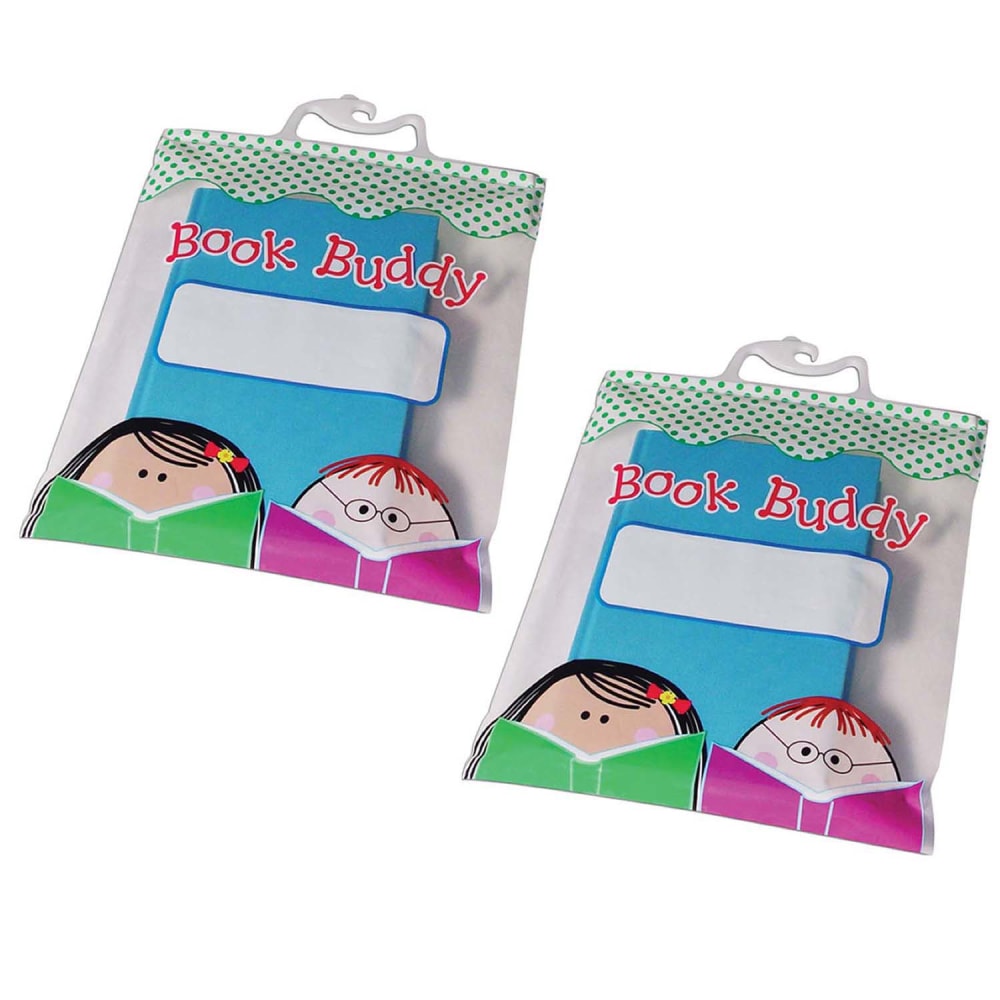 Creative Teaching Press Book Buddy Bags, 10-1/2inW x 12-1/2inH, Multicolor, 6 Bags Per Pack, Set Of 2 Packs