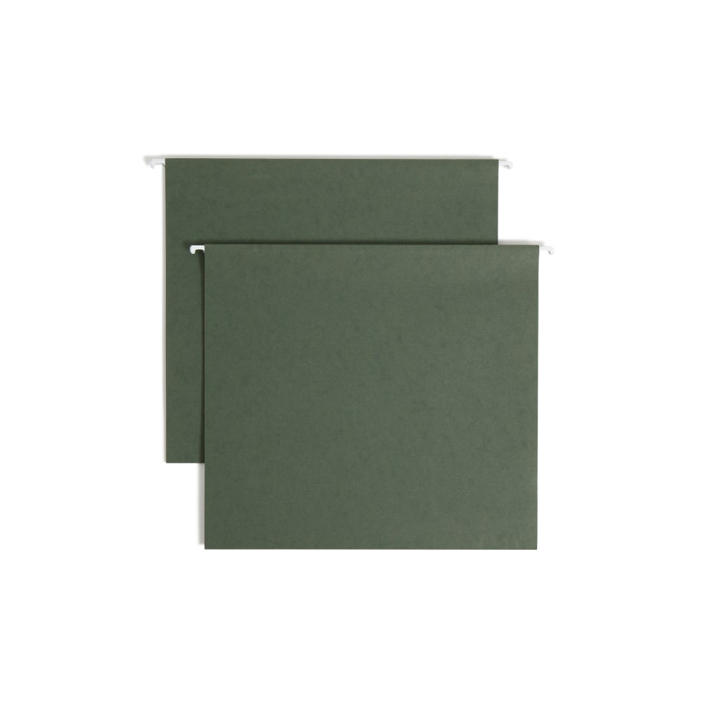 Smead Hanging Box-Bottom File Folders, 3in Expansion, Letter Size, Standard Green, Box Of 25