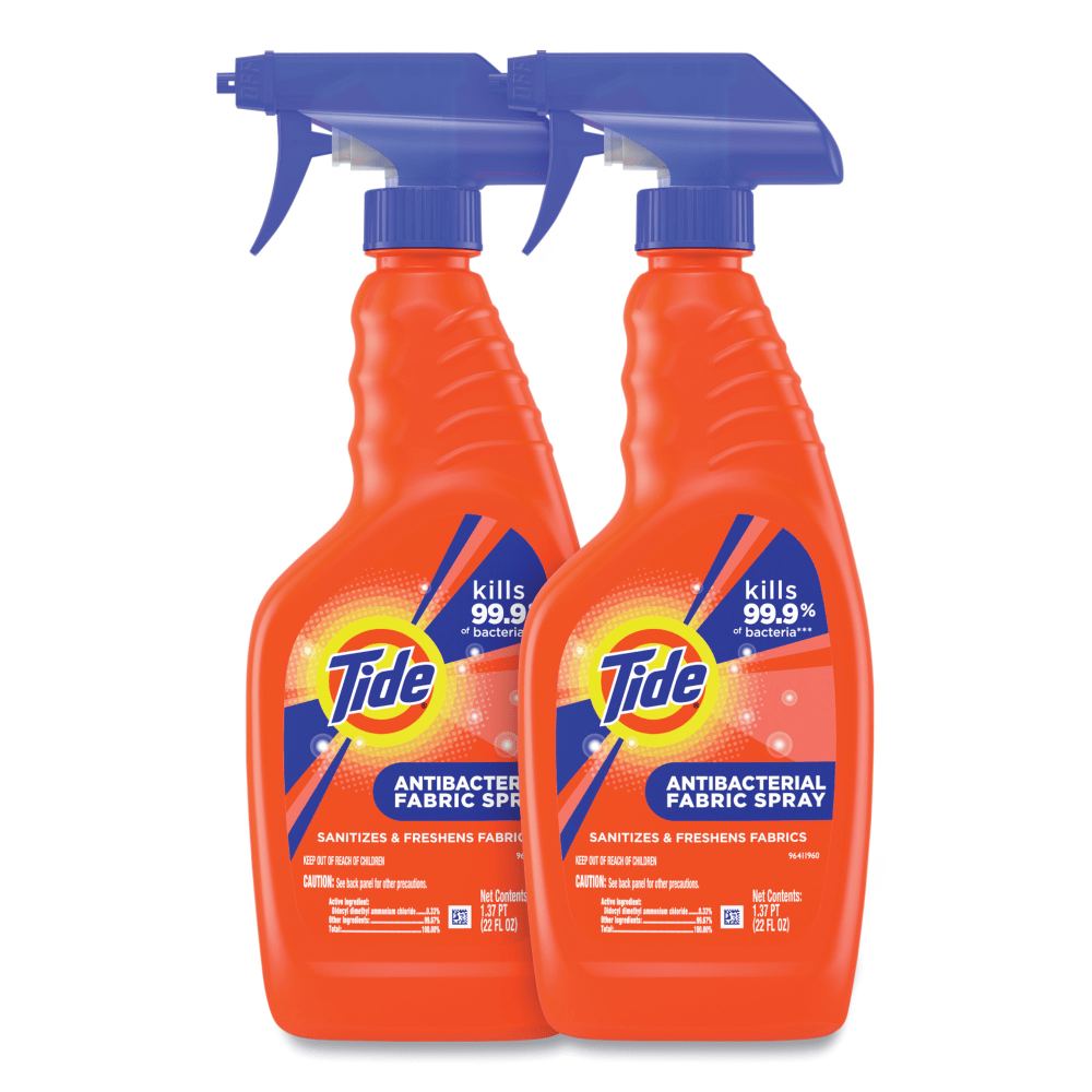 Tide Antibacterial Fabric Spray, Original Scent, 22 Oz, Carton Of 2 Bottles