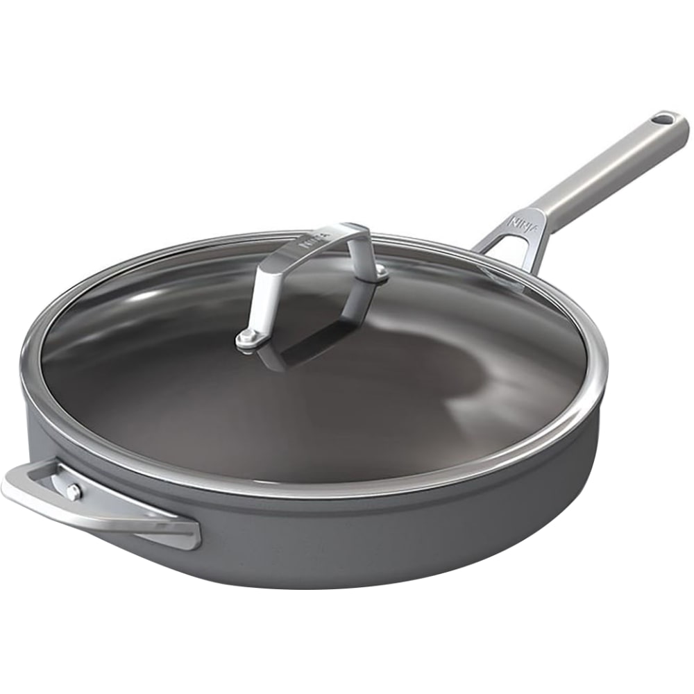 Ninja Foodi Premium Stainless Steel NeverStick Saute Pan, Slate Gray