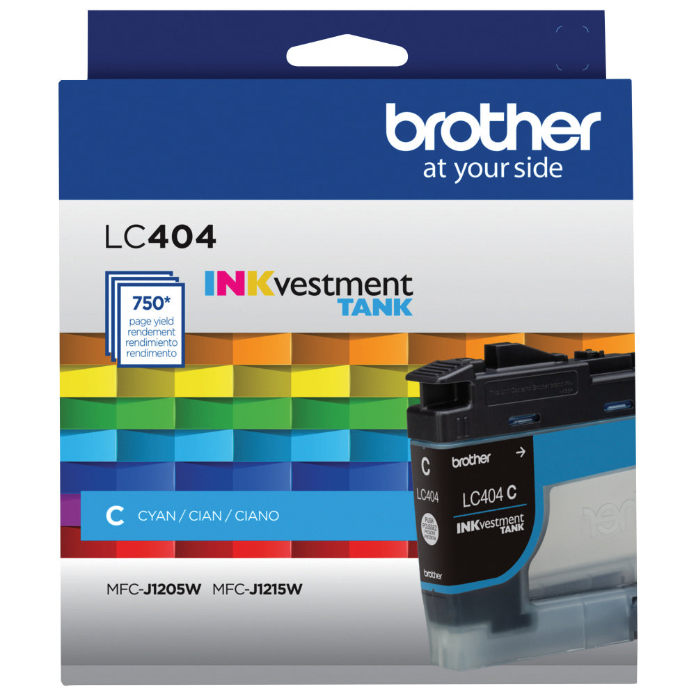 Brother LC404 INKvestment Cyan Ink Tank, LC404C