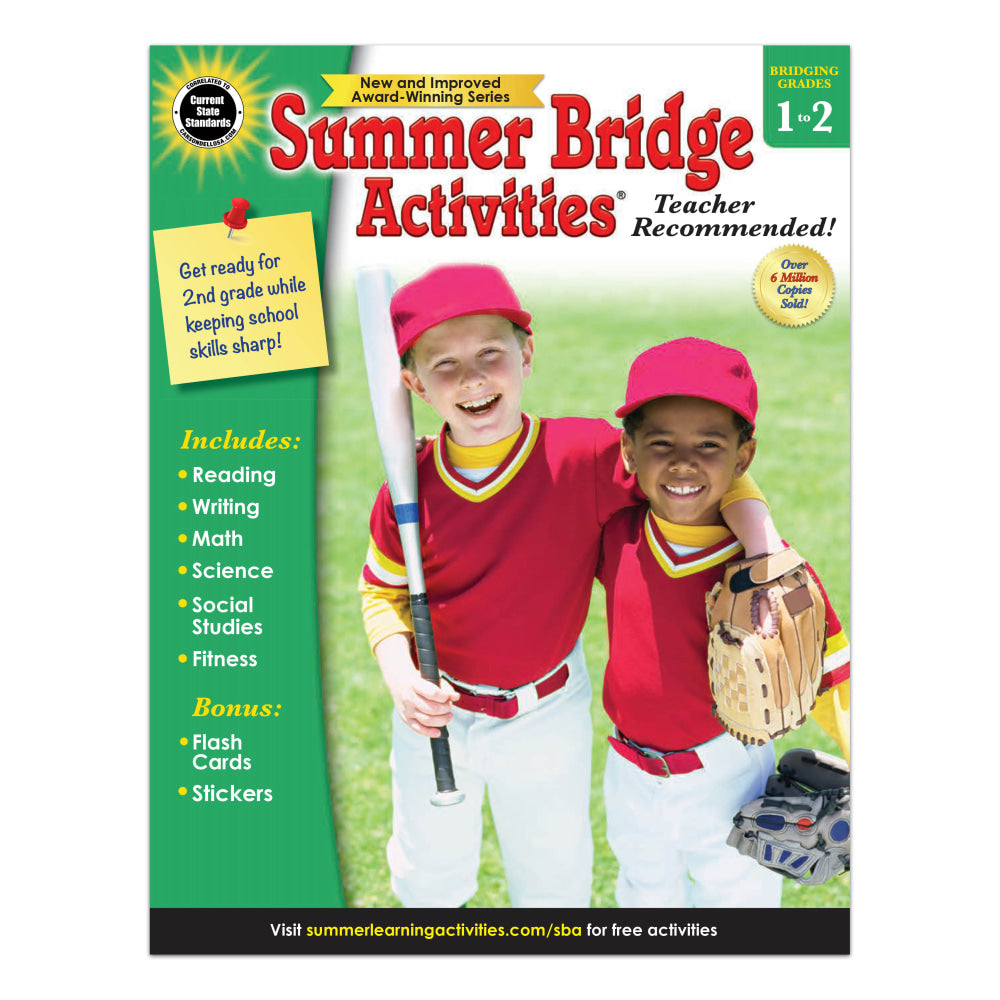 Carson-Dellosa Summer Bridge Activities Workbook, 2nd Edition, Grades 1-2