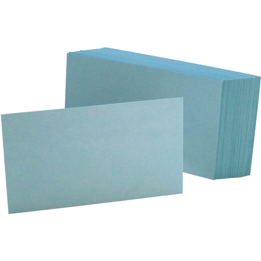 Oxford Color Index Cards, Unruled, 3in x 5in, Blue, Pack Of 100