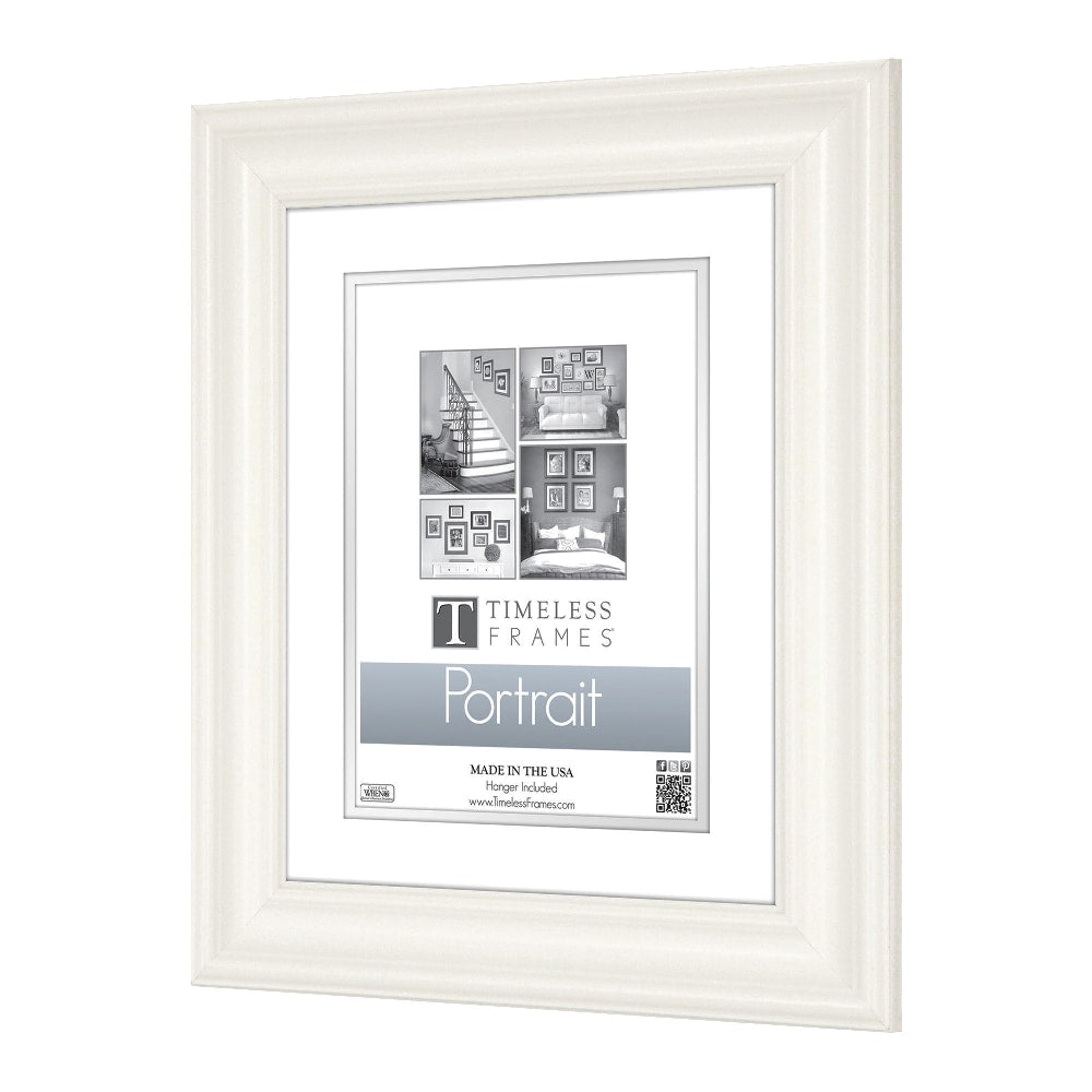 Timeless Frames Lauren Portrait Frame, 11in x 14in With Mat, White