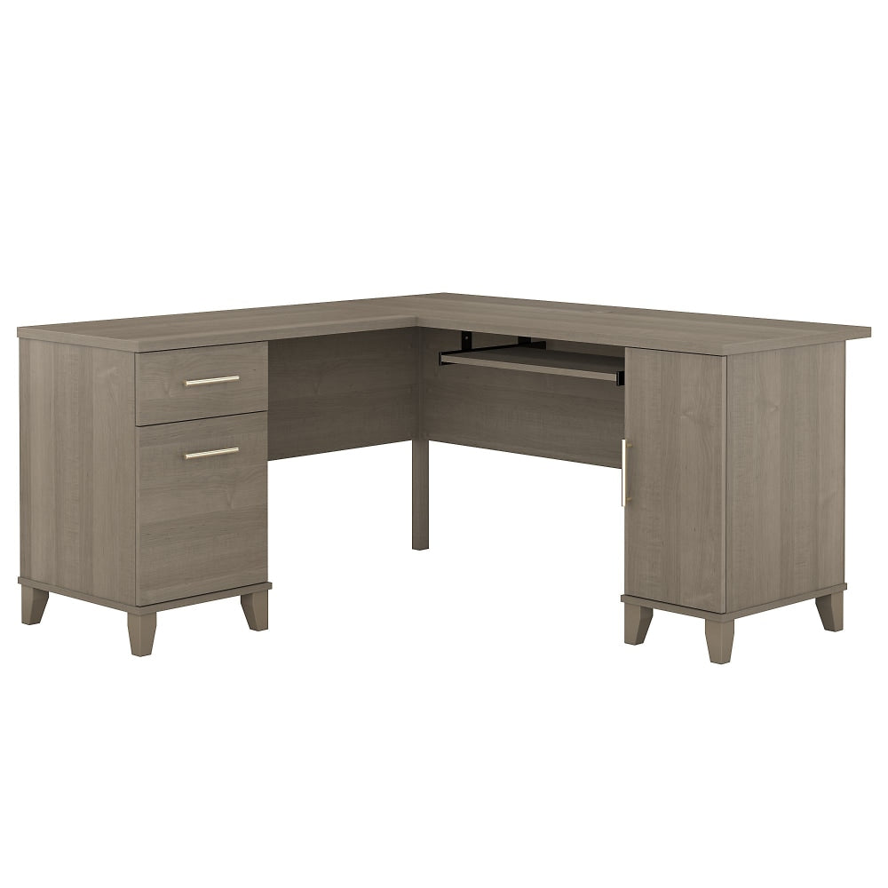 Bush Business Furniture Somerset 60inW L-Shaped Corner Desk, Ash Gray, Standard Delivery