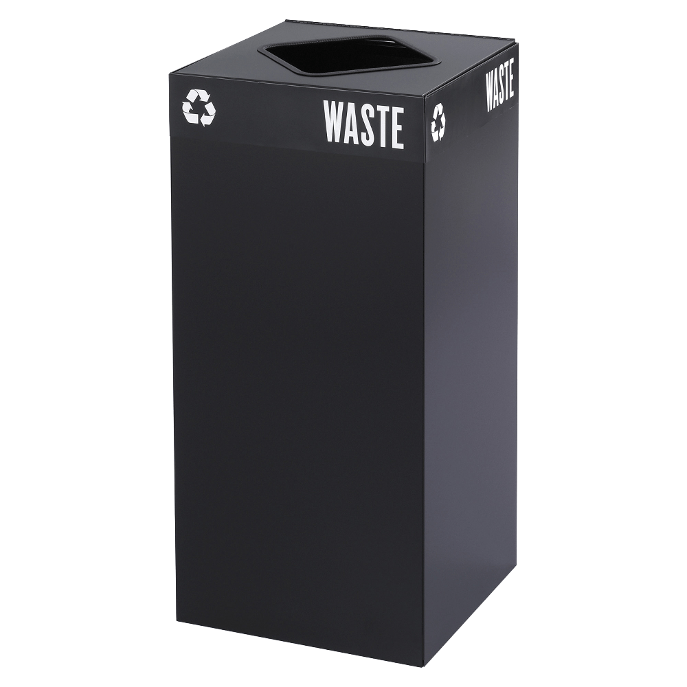 Safco Recycling Receptacle, 31 Gallon, Black