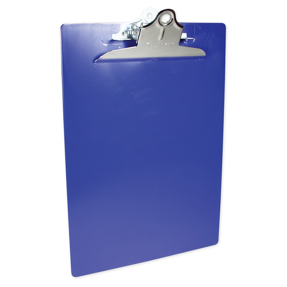 Saunders Plastic Clipboard, 8 1/2in x 12in, Blue