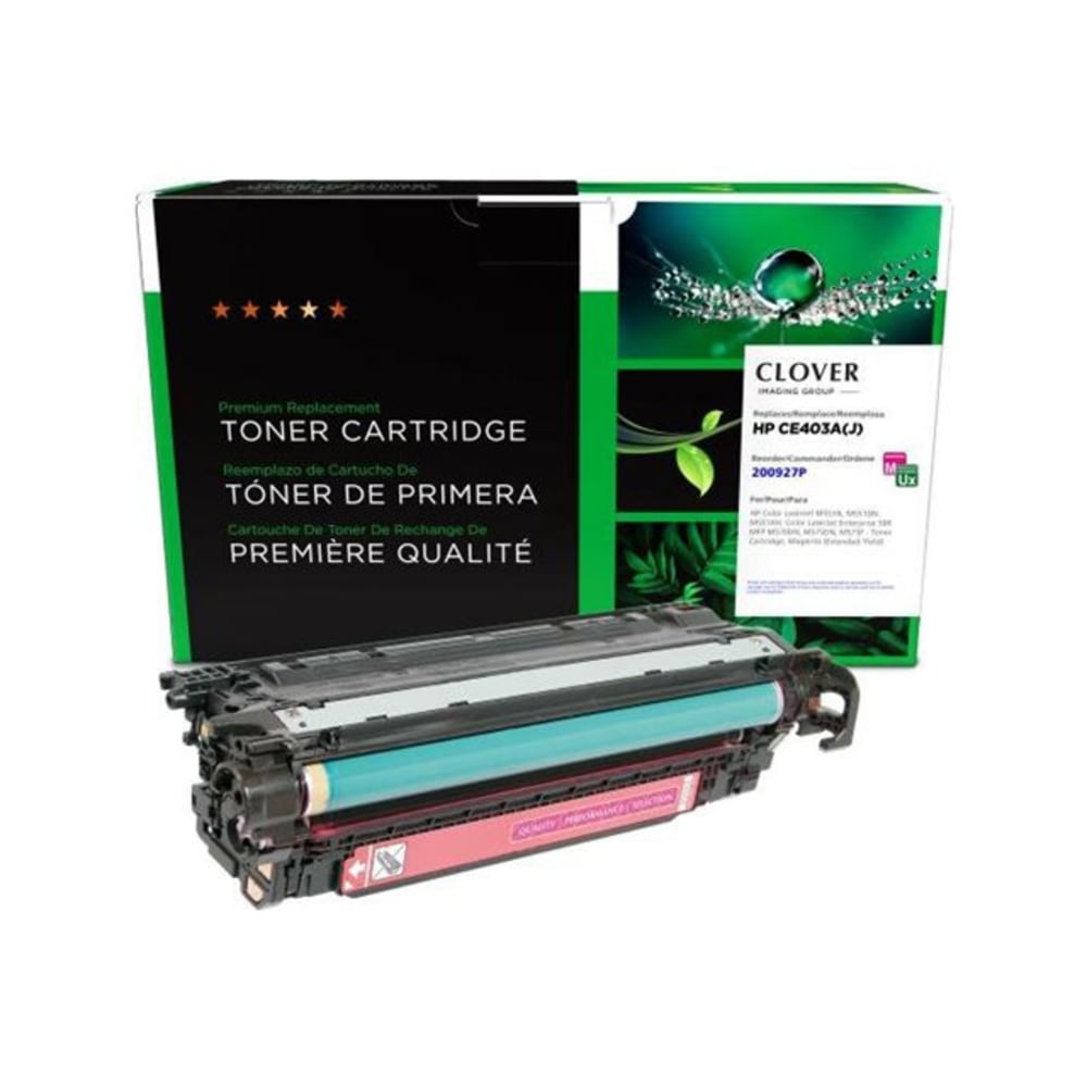 Clover Imaging Group Remanufactured Magenta Extra-High Yield Toner Cartridge Replacement For HP 507A, CE403A, 845-G12-ODP