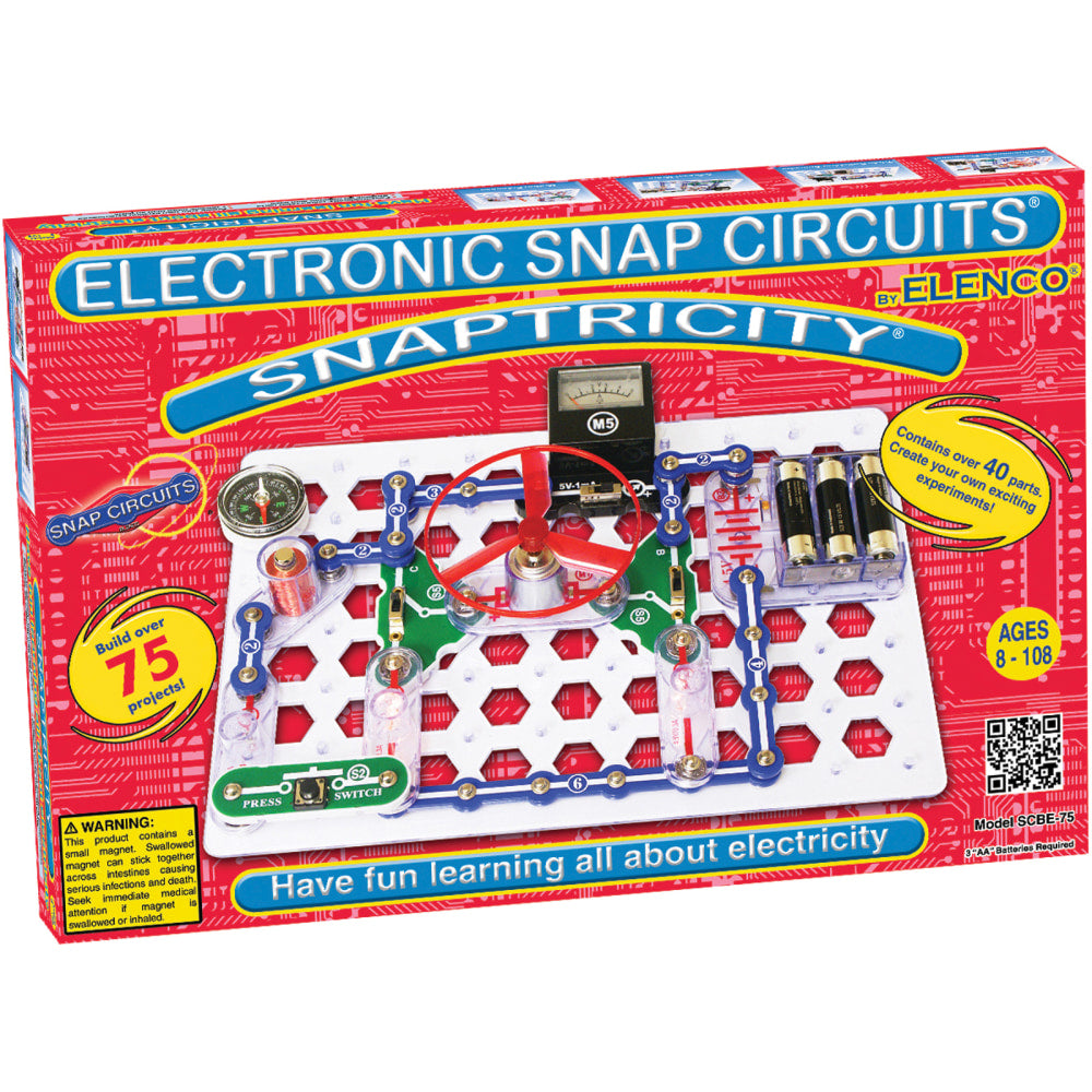 Elenco Electronics Snap Circuits Snaptricity Set, Multicolor