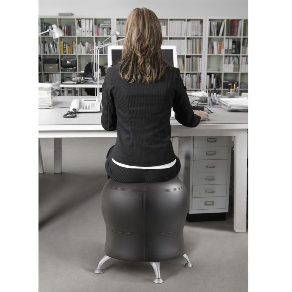 Safco Zenergy Ball Chair, Black Vinyl