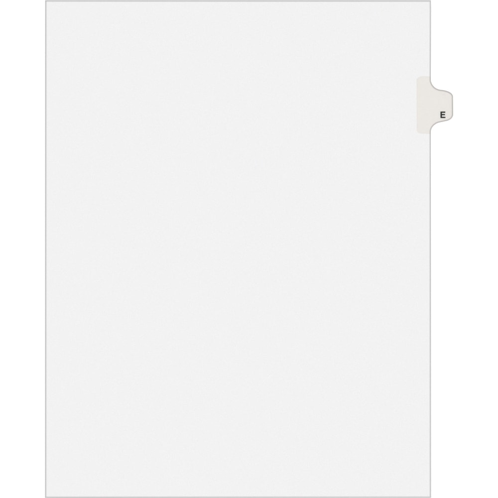 Avery 30% Recycled Side-Tab Legal Exhibit Dividers, Tab Title E, Pack Of 25