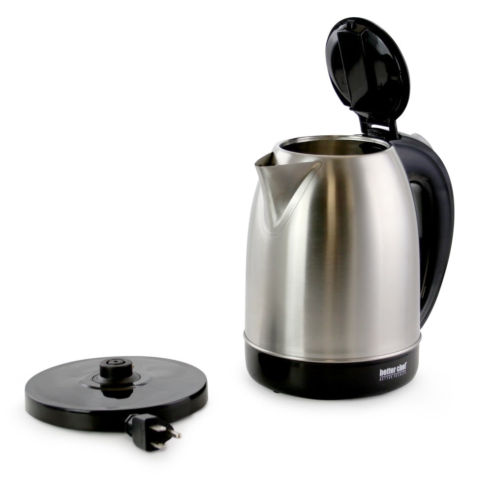 Better Chef 1.7 L Cordless Electric Tea Kettle, Silver