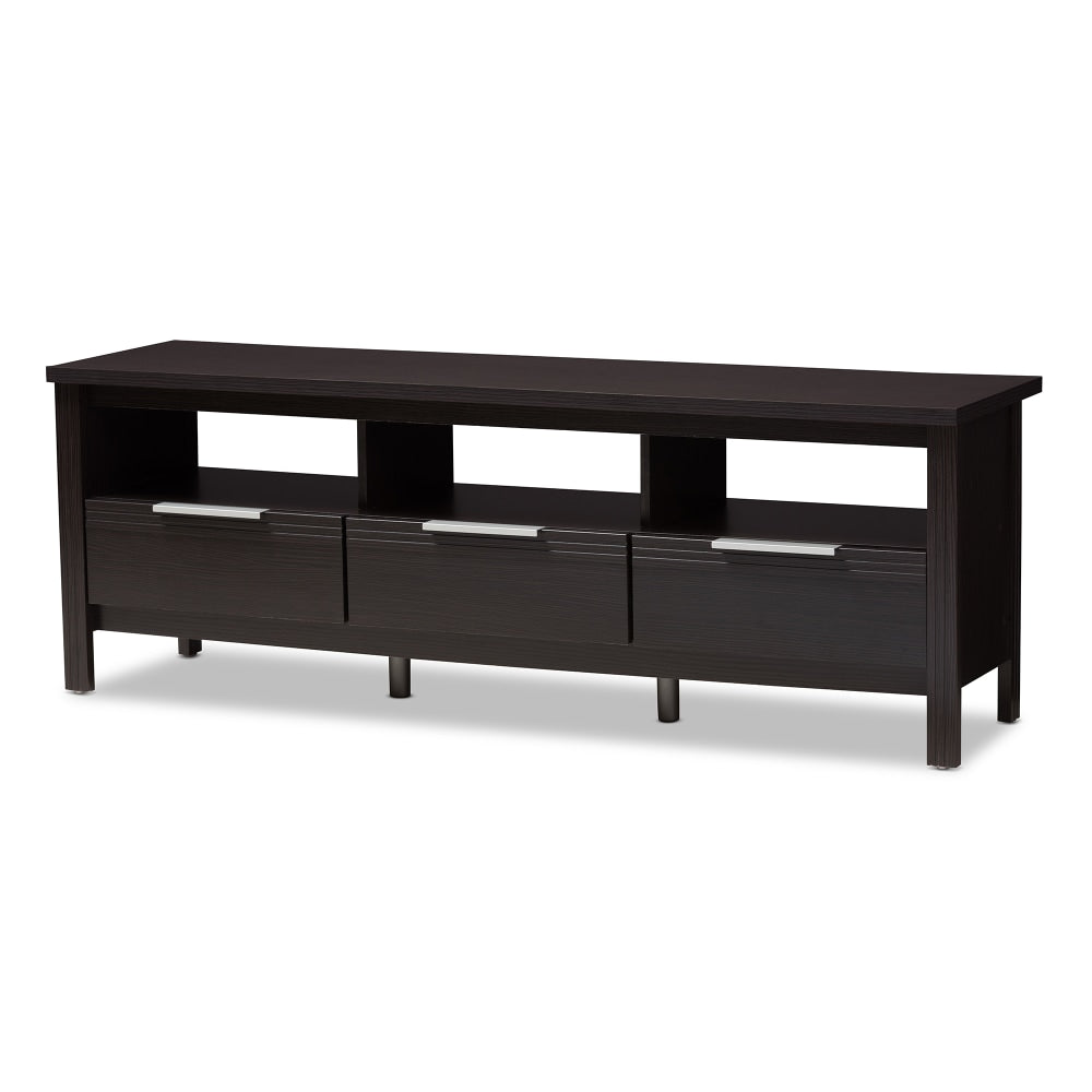 Baxton Studio Mavis TV Stand, Wenge Dark Brown