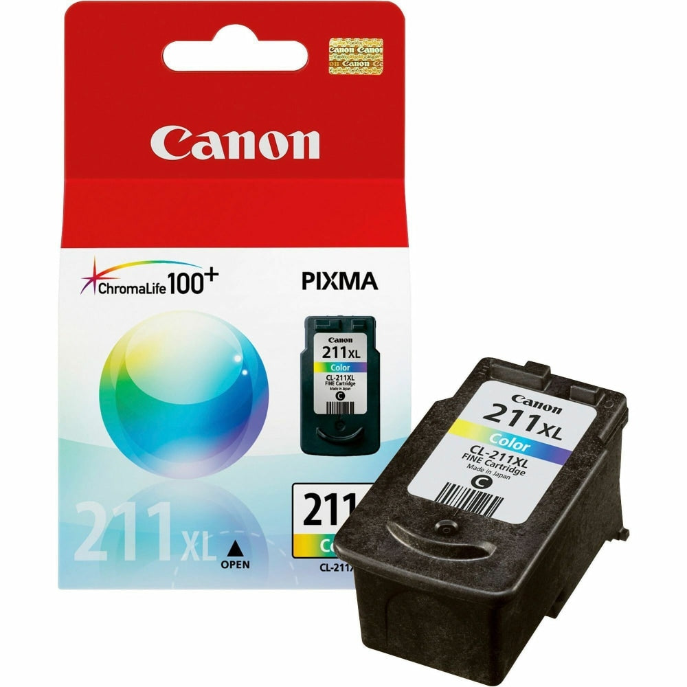 Canon CL-211XL Tri-Color High-Yield Ink Cartridge, 2975B001