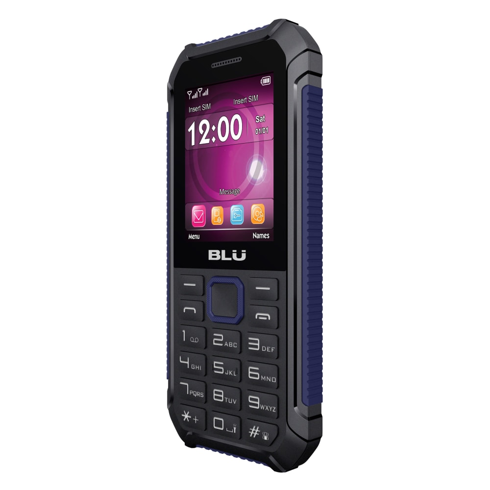 BLU Tank Extreme 2.4 T450X Cell Phone, Black/Blue, PBN201150