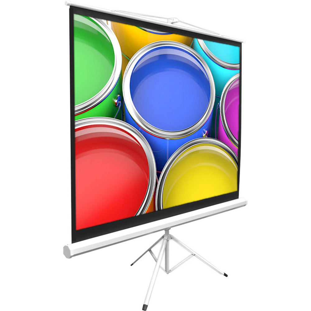 PylePro PRJTP84 84in Manual Projection Screen - Front Projection - 4:3 - Matte White - 50in x 66.9in - Floor Mount