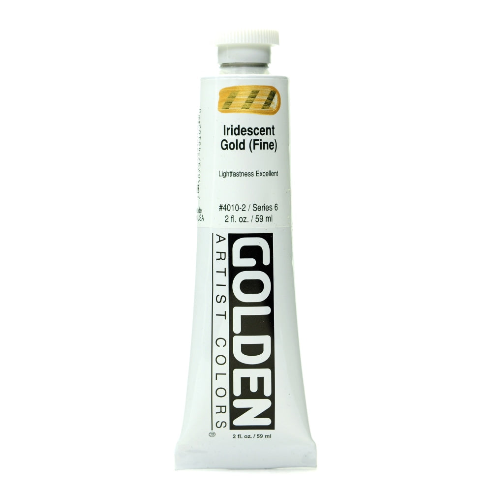 Golden Acrylic Paint, Fine, 2 Oz, Iridescent Gold