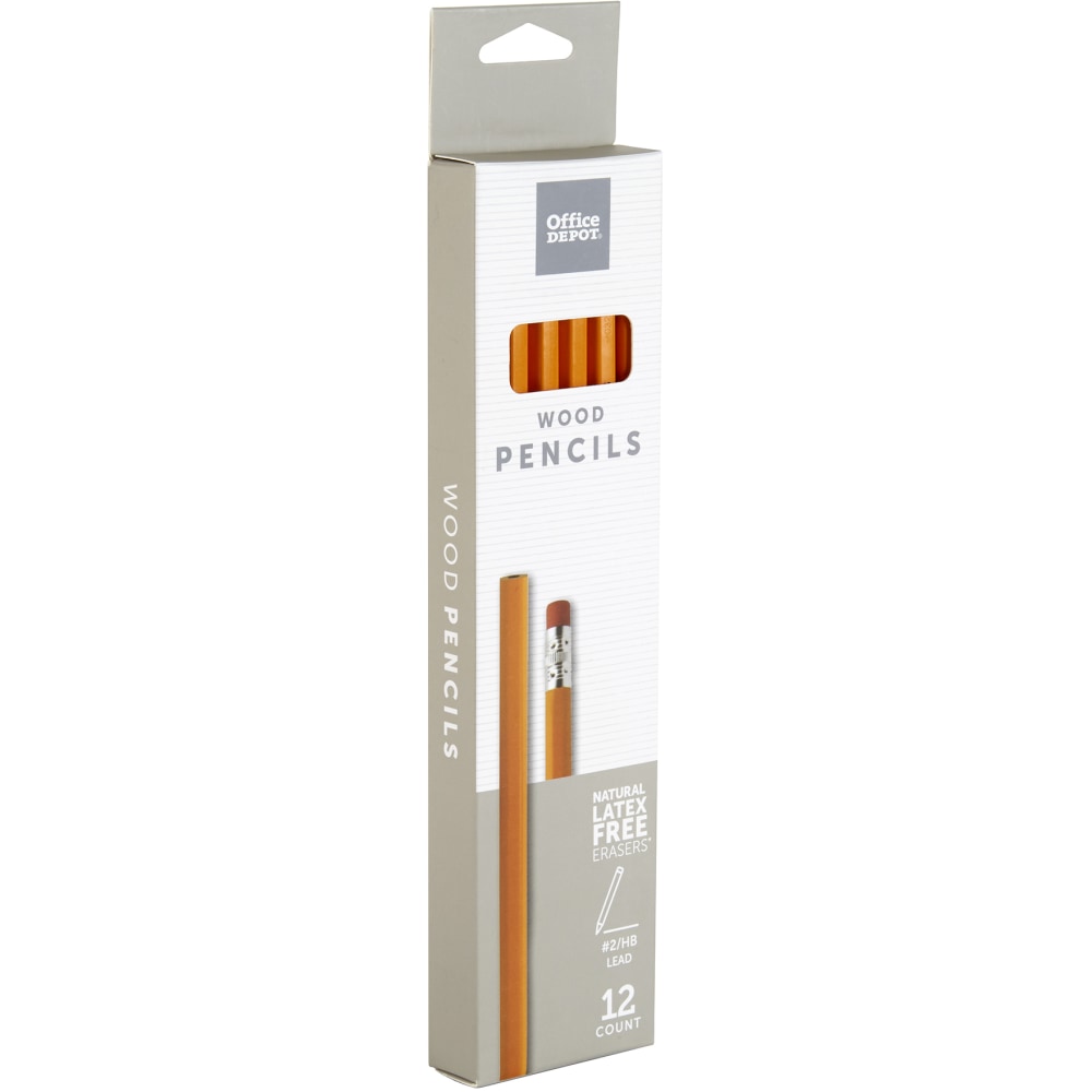 Office Depot Brand Wood Pencils, #2 Lead, Medium, Pack of 12