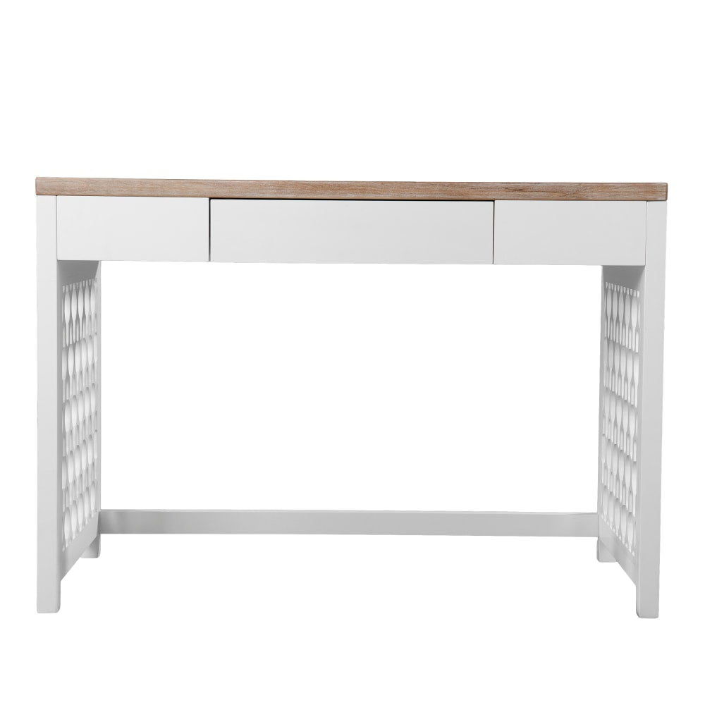 SEI Wayliff 43inW Writing Desk, Natural/White