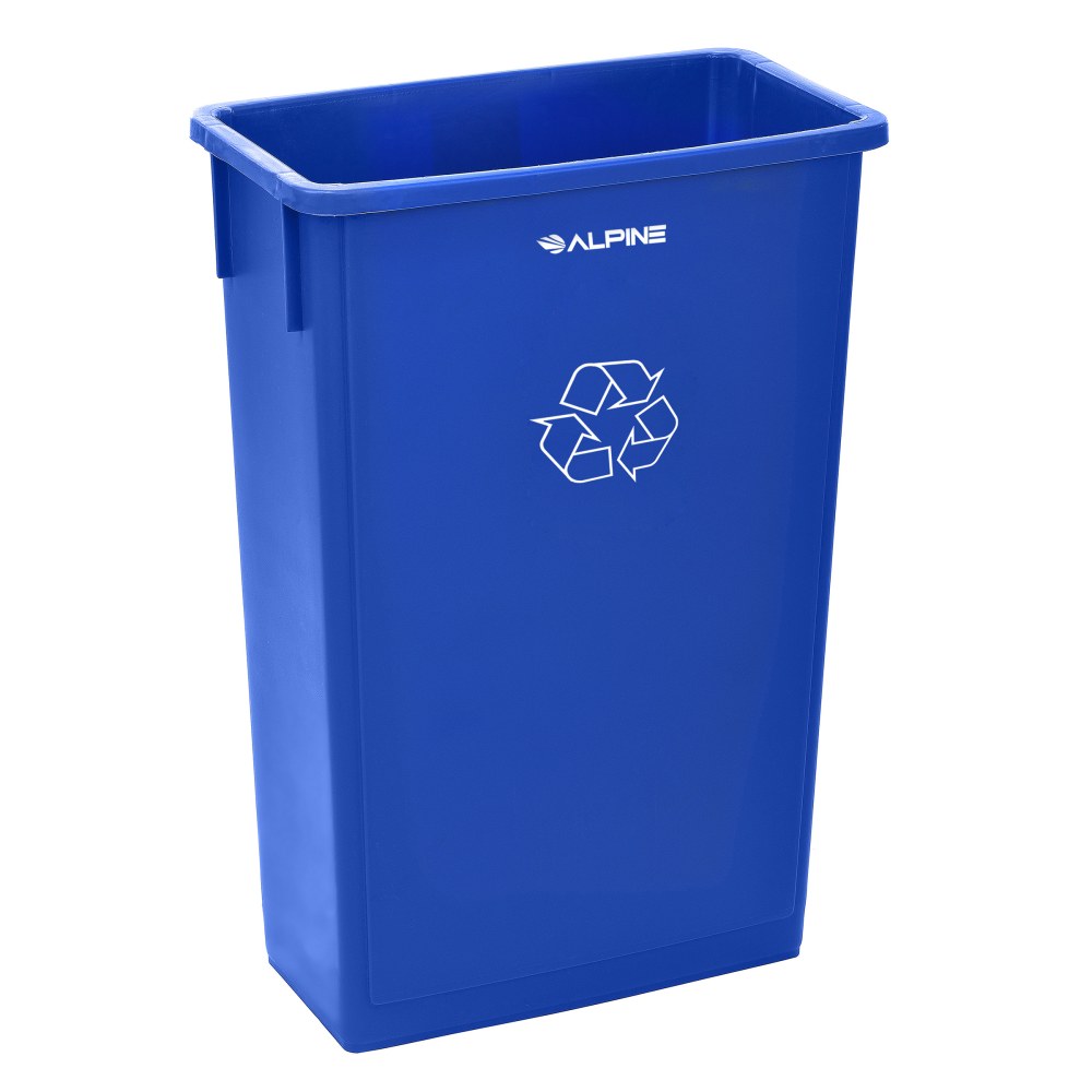 Alpine Slim Recycle Bin, 23 Gallon, Blue