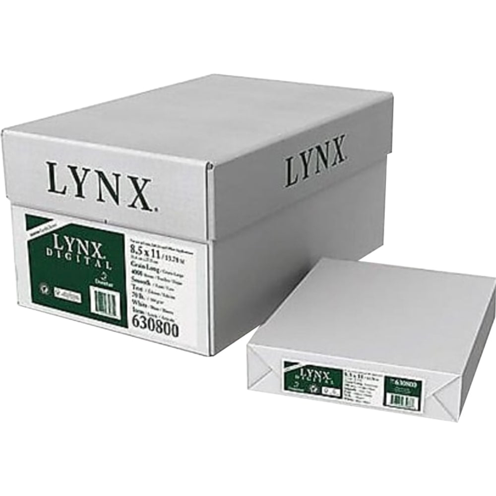 Domtar Lynx Digital Multipurpose Paper, Letter Size (8-1/2in x 11in), 96 Brightness, 70 Lb, White, 500 Sheets Per Ream, Carton Of 8 Reams