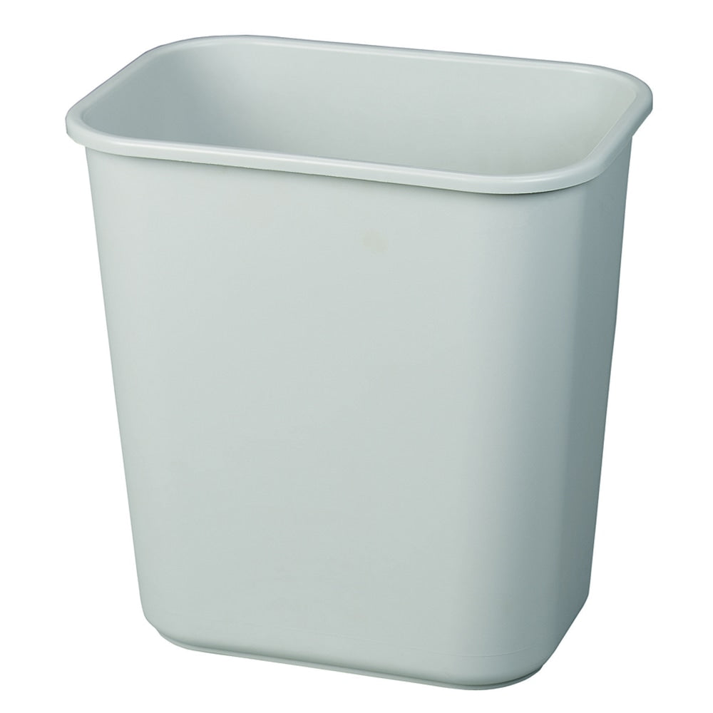 Rubbermaid Durable Rectangular Plastic Wastebasket, 7 Gallons, 15inH x 14-1/4inW x 10-1/4inD, Gray