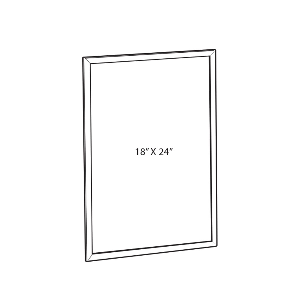 Azar Displays Vertical/Horizontal Large-Format Snap Frame, 24inH x 18inW x 1/2inD, Silver