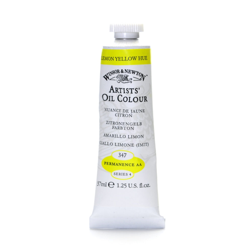 Winsor & Newton Artists Oil Colors, 37 mL, Lemon Yellow Hue, 347