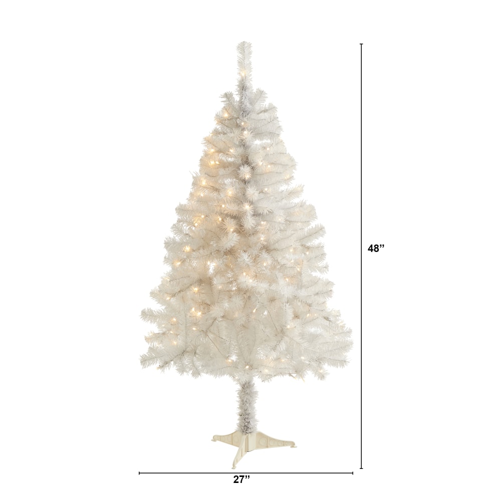 Nearly Natural Artificial Christmas Tree, 4', White