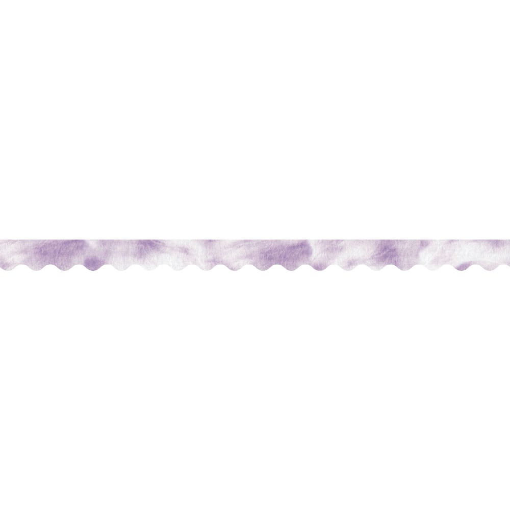 Barker Creek Double-Sided Scalloped Edge Borders, 2-1/4in x 36, Purple Tie-Dye And Ombre, Pack Of 13 Borders