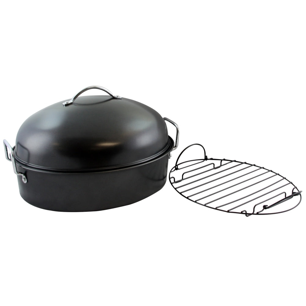 Gibson Home Kenmar High-Dome Roaster Set, Black